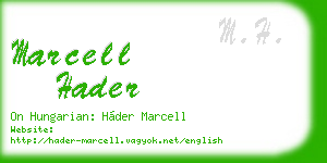 marcell hader business card
