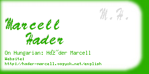 marcell hader business card